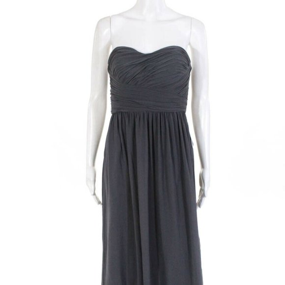 Donna Morgan Strapless Sweethear Chiffon Gown - Picture 1 of 8